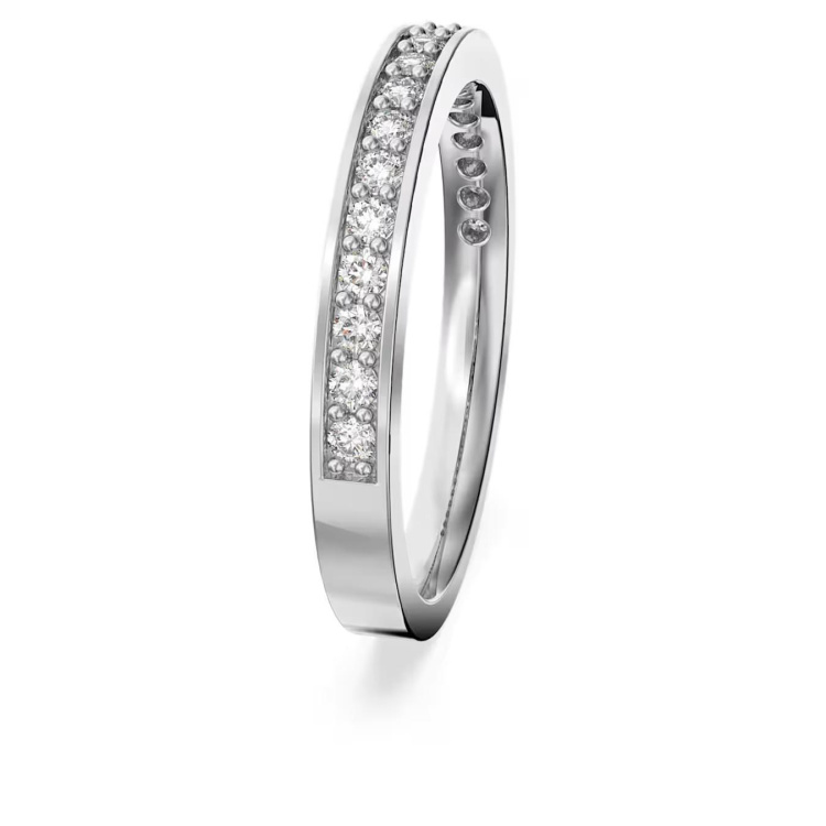 Matrix ring White, Rhodium plated